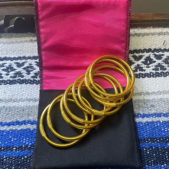 Buddha girl Gold Bangle Set - Picture 5 of 7